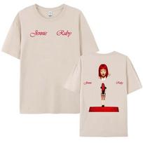 Jennie Ruby Pirmasis studijinis albumas Prekės T-shirt Kim Mantra By Jennie T-shirt Medvilniniai Aukštos kokybės Laisvi Marškinėliai Vasara Vyrams Moterims Marškinėliai M white