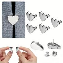 12 VNT širdelės formos magnetinių užuolaidų laikiklių, tvirti cinko lydinio užuolaidų segtukai su nuimamomis sagtimis, magnetiniai užuolaidų laikikliai. 5PCS gray