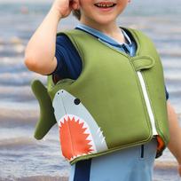 Vaikų plaukimo liemenė Plūdrumo plaukimo pagalba Juokingas plaukiojimo įrenginys Plaukioti valtimi Green Shark beige