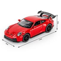 1/32 Porsche 911 GT3 RS Metalinis liejamas lenktyninio automobilio modelis Kolekcija Pomėgiams Dekoratyvūs smulkūs papuošalai Garsas Šviesa Žaislas Dovana Draugams raudona