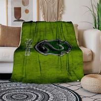 Grifų namų herbas Telefono ekrano užsklandaFlanelinis pledas Sofai, Lovai, Kelionėms, Stovyklavimui, Biurui, Sofa, Kėdei 80cm×120cm black