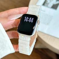 Moterų dervos apyrankė Apple Watch Ultra 3 2 49mm 11 10 42mm 46mm 44mm 45 40 41mm 38mm kilpos apyrankė Iwatch 9 8 7 SE 6 5 dirželiui 49mm 46mm 45mm 44mm black