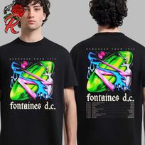 Fontaines DC Europos turas 2024 Lapkričio Merch Marškinėliai Su Turu Marškinėliai H70 Unisex Marškinėliai L green