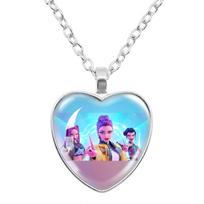 Anime Demono Medžiotojų Karoliai Huntr/X Rumi Cosplay Raktikaulio Grandinėlė Unisex Mados Animacinis Metalo Choker K-Pop Gerbėjams Dovanos 60cm blue