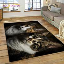 3D persų katė, miela dėmėta katė, Ragdoll animacinio stiliaus kilimas svetainei, miegamajam, namų dekoravimui, neslystantis, sofai, prie durų, dovana vaikui 40x60cm( 15x23in )