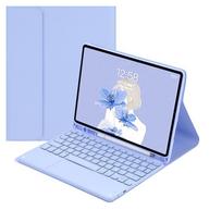 Belaidė jutiklinė klaviatūra dėklas, skirta Samsung Galaxy Tab S10 FE 10.9  / S9 FE 10.9 colių planšetiniams kompiuteriams, klaviatūros dangtelis Funda S10 FE S9 FE 10.9&Hebrew violetinė