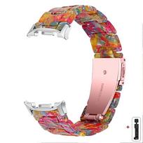 Spalvingas dervos dirželis, skirtas Samsung Galaxy Watch 8 40mm 44mm 8 Classic 46mm išmaniajam laikrodžiui, pakeičiama juosta Galaxy Watch Ultra2025 Galaxy 7 Ultra 47MM white