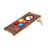 Cornhole rinkinys Lauko žaidimas Nešiojimo dėklas Sulankstomas Cornhole žaidimas Vaikams ir suaugusiems Vidaus ar lauko žaidimai kieme B brown