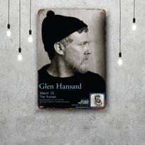 Glen Hansard Dekoratyvinis Plakatas Vintažinis Skardos Ženklas Metalinis Ženklas Dekoratyvinė Lentelė Pub Baro Vyriškam Kambariui Klubui Sienos Dekoracija 20x30cm（7.8x11.8inch） gray