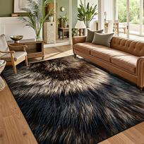 3D Gyvūnų Įkvėpti Raštai Kilimai Retro Dekoras Miegamasis Neslystantys Grindų Kilimėliai Didelis Plotas Lengvai Valomas Flanelinis Biuro Kilimas Drabužinė 140x200cm