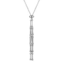 Stone Storage Crystal Cage Necklace Metal Chain Rhinestone Holder Necklace  Gifts Silver L-6cm white