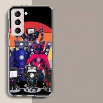 Skibidi tualeto dėklas telefonui Samsung A16 A26 A36 A56 A17 A15 A25 A35 A55 A14 A24 A34 A54 A04S A05S Galaxy Note 20 10 9 8 A9 A8 Samsung A34 red