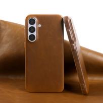 Retro dėklas Samsung Galaxy S26 Ultra, S25, S24, S23, S22, S21. Natūralios odos dėklai Galaxy S26. Vintažinis telefono galinis dangtelis Genuine Leather&Galaxy S25 Ultra