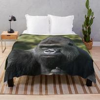 Gorilos mesti pledas Raumenų karalius King Kongas Dekoratyvinis Minkštas Šiltas Jaukus Flanelinis Pliušinis Pledas Lovai Sofai Sofa 100x150cm