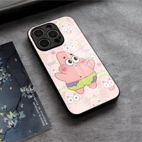 S-SpongeBob P-Patrick StarTelefono dėklas IPhone 17 Air 16 E Pro Max 15 14 13 Mini 12 Pro 11 Max Plus Juodas stiklinis dangtelis iPhone 14ProMax