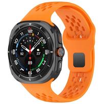 Original Silicone Strap for Samsung Galaxy Watch Ultra 47mm Breathable Wristband for Galaxy Watch Ultra 47mm Correa Accessories Watch Ultra 2025 oranžinė