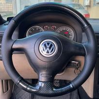 Rankomis siūtas natūralios odos automobilio vairo užvalkalas 100% Tinka Volkswagen VW Golf 4 Passat B5 1996-2003 Seat Leon 1999-2004 gray