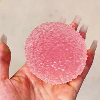 Rankų darbo 2,8 colio kadagio uogų streso kamuoliukas minkštas žaislas formuojamas neatsitrenkiantis Fidget žaislai Asmr šlapias spaudžiamas kamuoliukas nuo streso pink