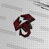 3D Metalinis Automobilio Stiliaus Skorpiono Grotelių Emblemos Lipdukai Galinės Bagažinės Kėbulo Ženklelis Abarth 500 1100 124 Spider 595 Bravo Tipo Panda 695 Sticker gray