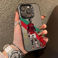 Garsus futbolininkas C-CR7 telefono dėklas skirtas Xiaomi Redmi 15C 14C 13C 12C 13 12 10 A1 A2 3 5 9T 4G 5G, apsaugantis nuo kritimo, matinė galinė dalis Redmi 9 4G beige