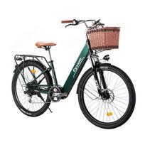 Cysum Cityrun-26 Elektrinis dviratis Suaugusiems 250W Variklis 36V10AH Baterija 26  Stori Padangų Elektrinis Dviratis žalia