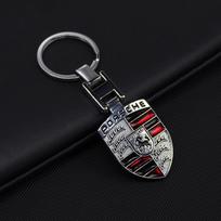 3D Metalinis Porsche Cayenne Panamera Macan 911 Taycan Boxster Cayman 918 Pajun Automobilio Stiliaus Raktų Pakabukas Raktų Grandinėlė Raktų Žiedas Aksesuaras black