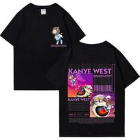 Kanye West Absolventas Meškiukas Dvipusiai Spausdinti Marškinėliai unisex unisex Mada Hip Hop Šaunūs Viršutiniai drabužiai trumpomis rankovėmis Unisex Marškinėliai 72463 5XL įvairiaspalvis