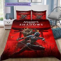 Auksinio Trikampio AC Simbolis Patalynės Antklodės Užvalkalų Rinkinys Minkštas Mikropluošto Audinys Assassin's Creed Serija Keli Raštai Patalynė Vaizdo Žaidimų Gerbėjams 135x200cm