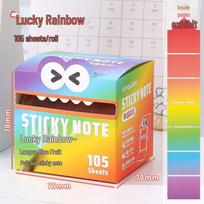 Transparent Pearlescent Blue Fruit Pull-out Sticky Notes - Cute Memo Stickers for Students and Children brown
