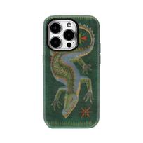 Mitinis Sūpynės Driežas Tapiserijos Telefono Dėklas IPhone 17AIR 16E 16 15 14 13 12 11 17 Pro Max Plus Dvigubo Sluoksnio Galinis Dangtelis For iPhone XS Max  black