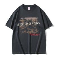 System of A Down Toxicity Album Graphic Tshirts Men Women Rock Alternative Metal T Shirts Male 100 Cotton Oversized Tshirt L gray