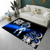 Žaidimas A-Astro Bot Animacinis Robotas Neslystantis Kilimas Svetainei, Miegamajam, Žaidimų Kambariui, Minkštas Kilimas Grindų Kilimėlis Namų Dekoro Kilimas Vaikų Kambariui 40x60cm gray