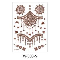2022 Mehndi Henna Sticker Tattoo Floral Henna  White Red Hand Tattoo Maker for Women beige