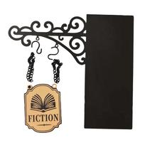 Decorative Bookshelf Bookmark Separator Sign for Home Organization One Size black