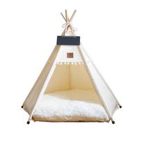 Plaunama šunų palapinė-lovytė Storas čiužinys Gyvūnų palapinė-būdelė Gyvūnų lovytė Katės palapinė-tipis Katėms/Šunims M smėlis