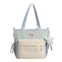 Schoolbag Korean Faner Color Matching Soft Fufu Student Backpack Cream Relaxation Sweet Atmosphere Girlfriend Travel Backpack without pendant white