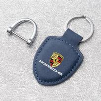For Porsche 918 911 718 Taycan Panamera Cayenne Boxster Cayman  Suede Car Emblem Key Chain Ring Holder Car Keychain Accessories PS4 gray