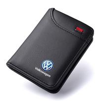 PU odos automobilio vairavimo dokumentų krepšys ID Pasas Kortelės Piniginė Kortelių dėklas Volkswagen Vw R Passat Jetta Polo Touran Golf RLine Ht4 juoda