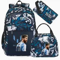 3 vnt. Sportiniai Messi Camouflage Kuprinės Su Pietų Krepšiu Svorio Mažinimas Mergaitėms Berniukams Mokyklinės Kuprinės Talpa Nešiojamam Kompiuteriui Lauko Mochilas gray