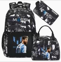 3 vnt. Sportiniai Messi Camouflage Kuprinės Su Pietų Krepšiu Svorio Mažinimas Mergaitėms Berniukams Mokyklinės Kuprinės Talpa Nešiojamam Kompiuteriui Lauko Mochilas