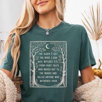 Side with Witches from Fairy Tales Comfort Colors Shirt, Occult Pagan Witchcraft Tee, Sarcastic Feminist Hansel Gretel Whimsigoth Witchcore S brown