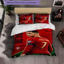 Cristiano Ronaldo tematikos patalynės komplektas 3 dalys, antklodės užvalkalas, dekoratyvinė patalynė paauglių kambariui, namų dekoravimas 135cm*200cm