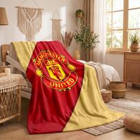 Manchester United Theme Fleece Blanket Cozy Soft Plush Blanket For Bedroom Couch Travel 75x90cm