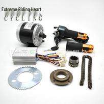 Elektrinio paspirtuko „pasidaryk pats“ rinkinys: Visureigis paspirtukas, triratis ir riedlentė su MY1016-250W350V 350W 24V Digital Sprocket Kit