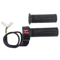1Pair 3 Speed Control Throttle Hand Grips for Electric Bikes with Forward and Reverse Gear black