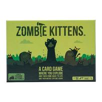 Exploding Kittens kortų žaidimas, pilna kolekcija su keliais papildymais, vakarėlio stalo žaidimas suaugusiems, šeimos vakaro dovana Zombie Cat