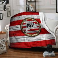 Psv Eindhoven Crest Flannel Blanket, Soft Polyester, Modern Design, All-Season for Camping, Travel, Gifts for holidays or birthdays 75x90cm