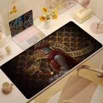 K-Kingdom Come Deliverance II 2 Žaidimų S Pelės Padas Didelis Stalo Kilimėlis Klaviatūros Ergonominis Biuro Guminis Žaidimų PC Neslystantis Nesidrožiantis Namų 30cmx60cm(11.8x23.6inch) beige
