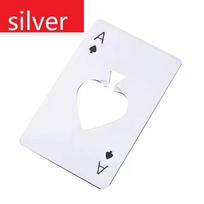 Juodas pokerio kortos alaus butelių atidarytuvas, personalizuotas nerūdijančio plieno kreditinės kortelės butelių atidarytuvas, pikų tūzas, baro įrankis