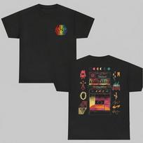 Lord Huron Tour 2026 Rainbow Logo T-Shirt XL black
